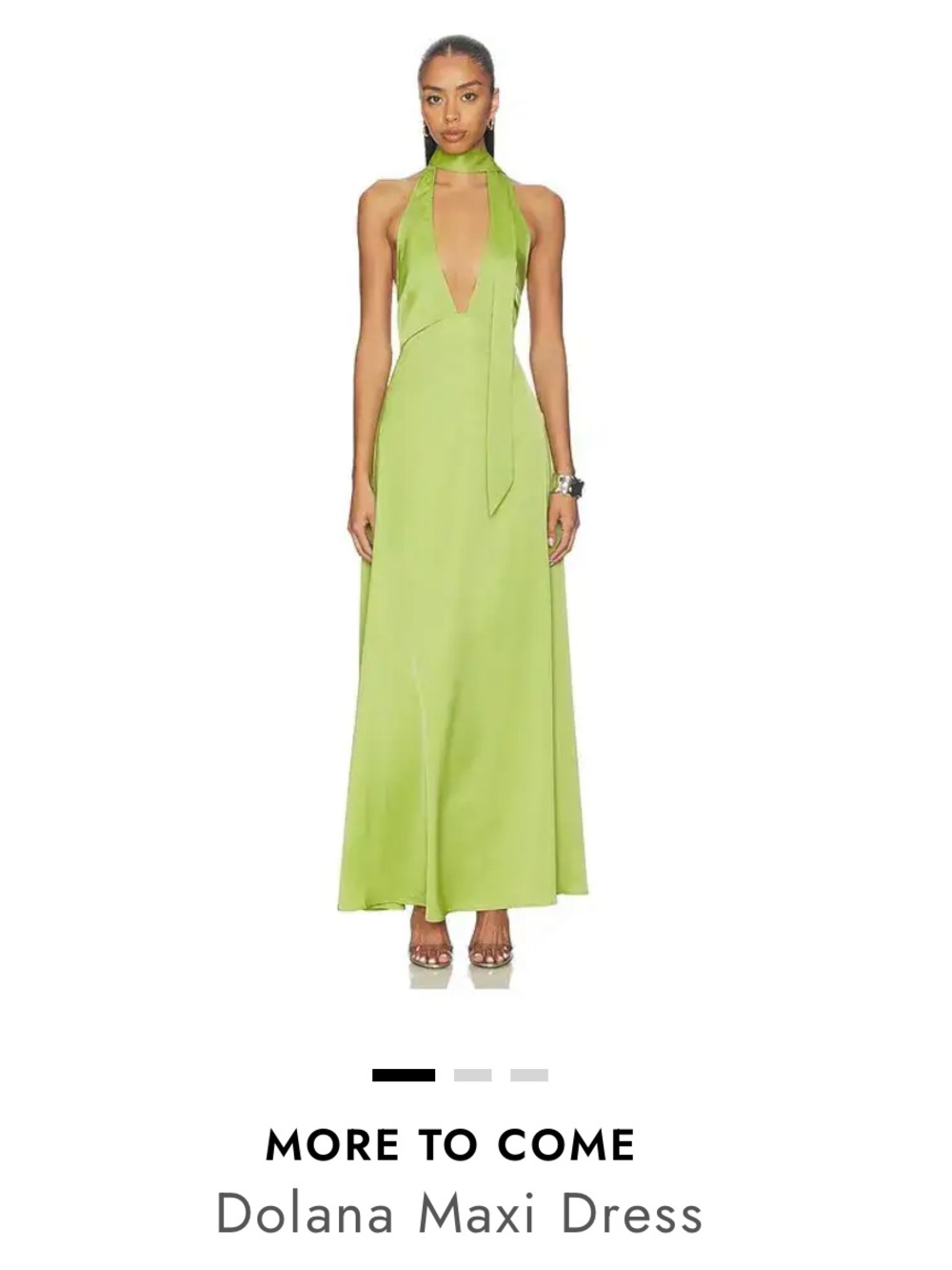 Dolan Chartreuse Halter Maxi Dress